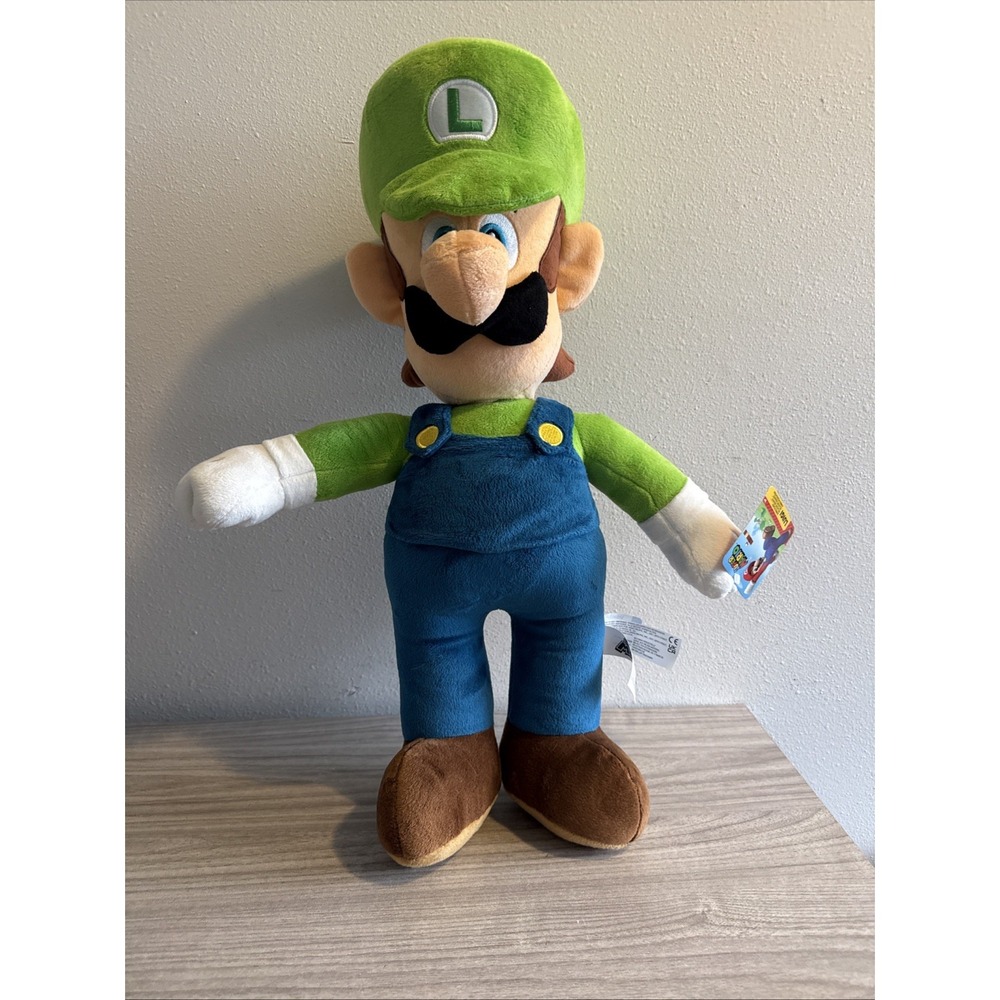 20" Jumbo Stuffed Plush Buddy Luigi Toy Nintendo Super Mario Bros NEW w/ Tags